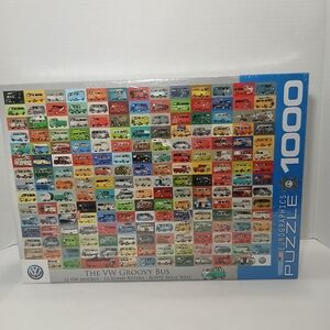 VW Groovy Bus Jigsaw Puzzle Eurographics 1000 Pieces 19 1/4 x 26 5/8 Inch Sealed